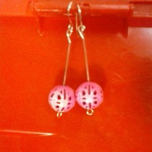 NWT Earrings Dangle Metal Ball